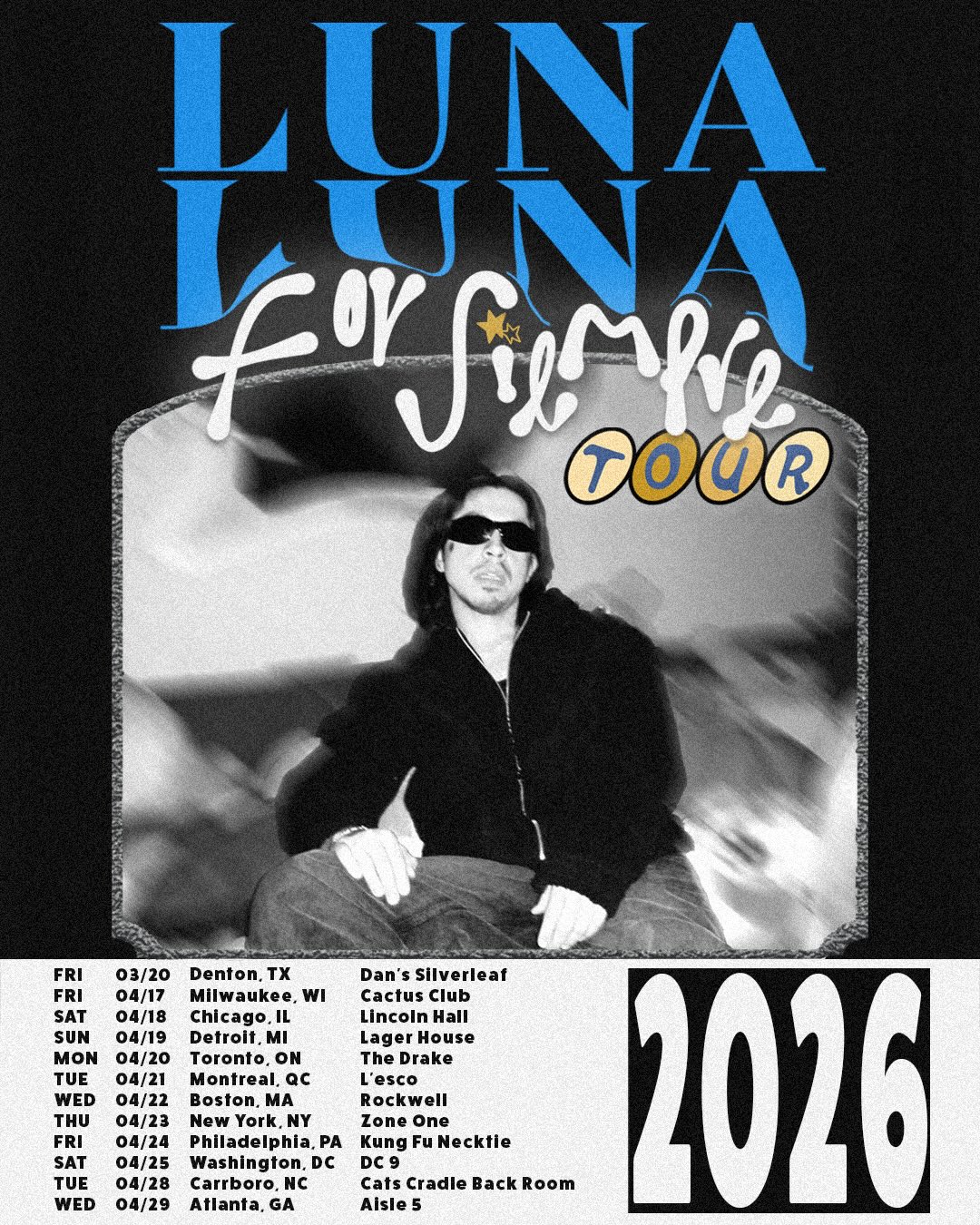 Luna Luna For Siempre Tour Poster 2026